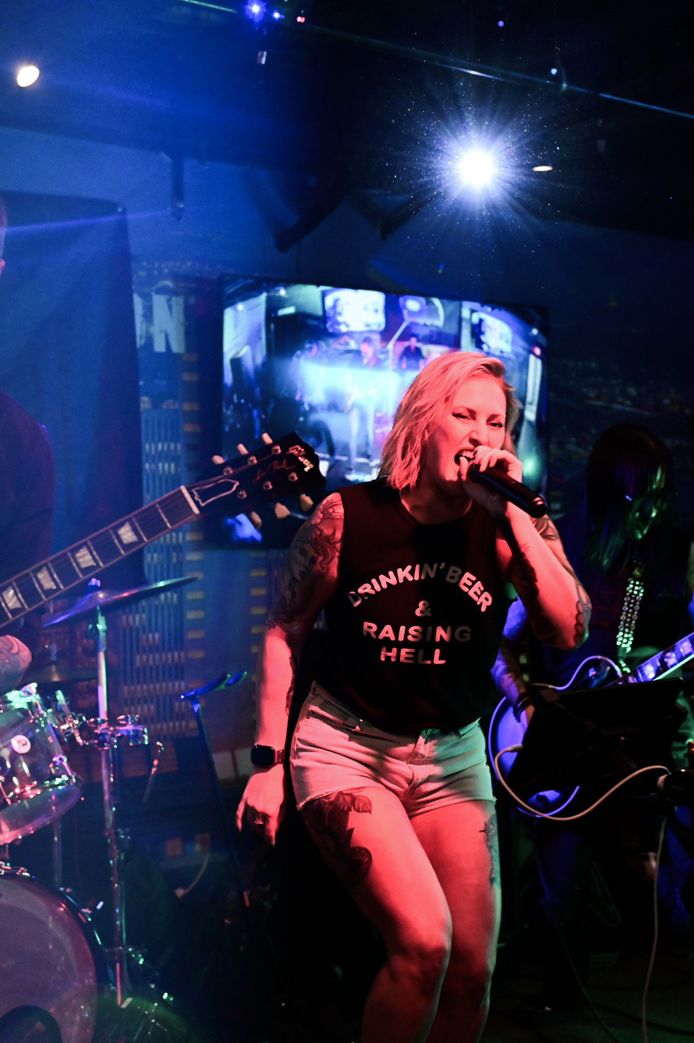 Haleigh Howland performing live with Blood Moon Majesty
